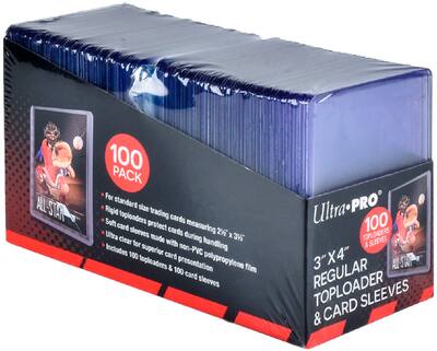 Ultra-Pro - 3x4 Regular Toploader and Sleeves - 100ct