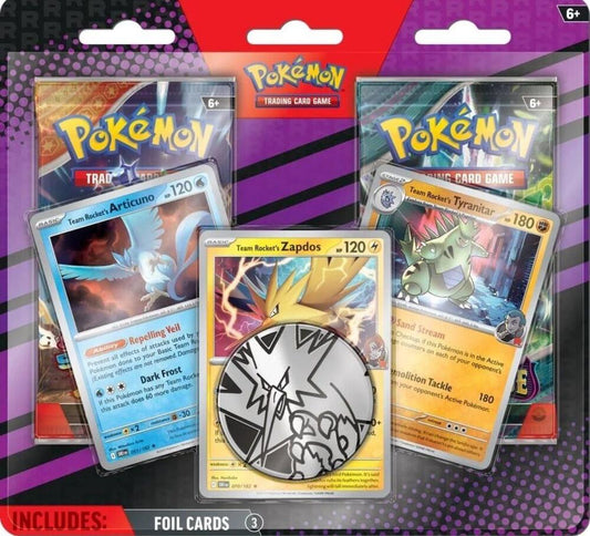 Pokemon - Team Rocket's Articuno/Zapdos/Tyranitar - 2 Pack Blister