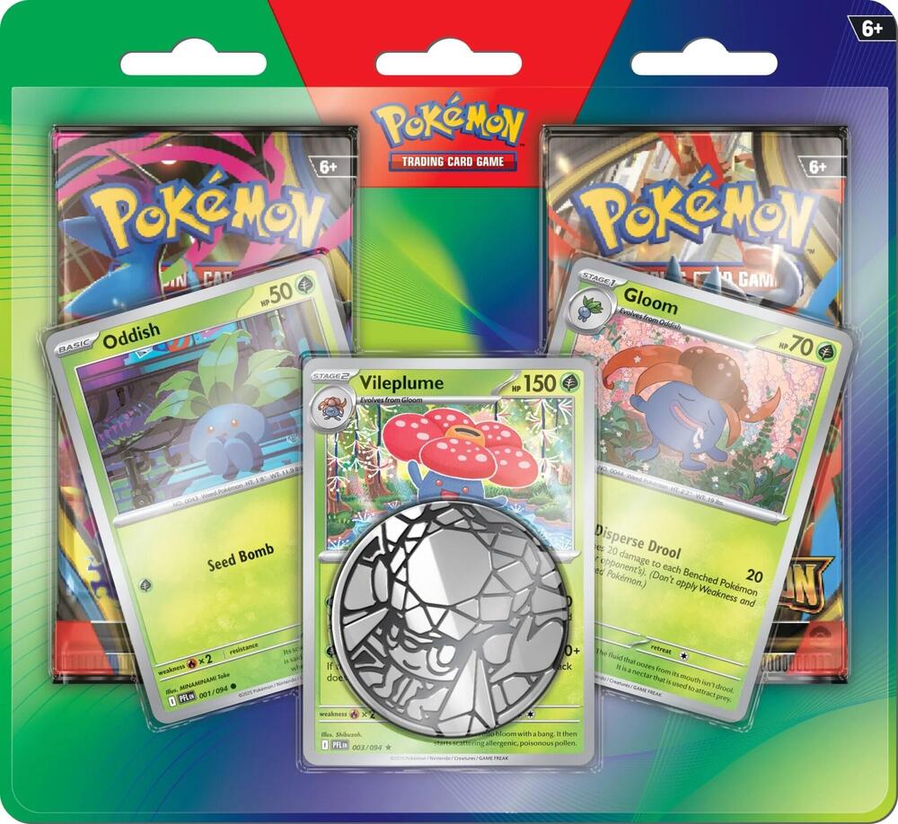 Pokemon - Mega Evolution - Oddish, Gloom, & Vileplume - 2 Pack Blister