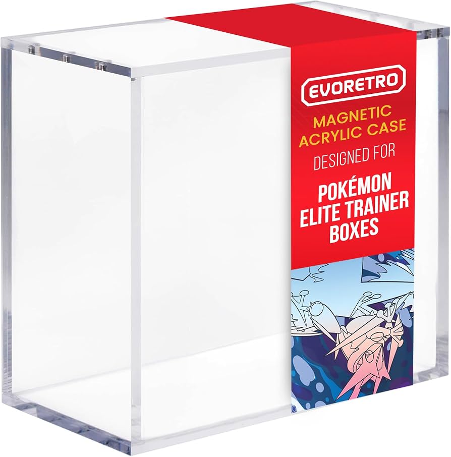 Evoretro - Elite Trainer Box - Pokemon Size - Clear - Acrylic Case