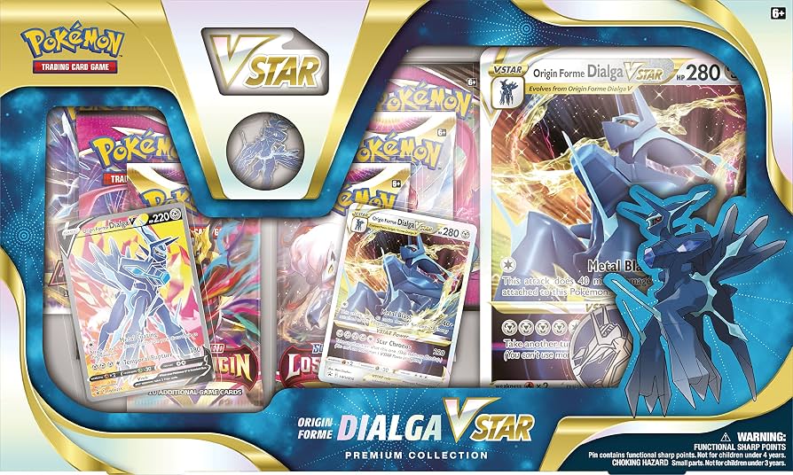 Pokemon - Sword and Shield - Origin Forme Dialga VSTAR - Premium Collection (6 Packs)