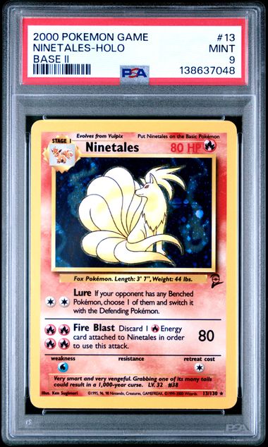 Pokemon - Base Set II - Ninetales Holo #13 - 2000 - PSA 9