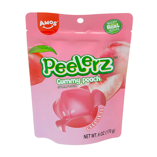 Amos - Peelerz Gummy Peach Peg Bag (6oz)