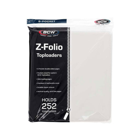 BCW -  Z-Folio 9 Pocket Toploader Binder (White)