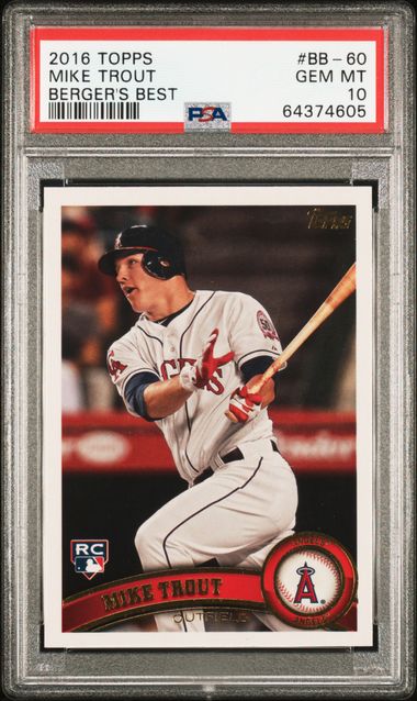 Topps - Berger's Best - Mike Troue #BB-60 - Mike Trout - PSA Gem Mint 10 - 2016