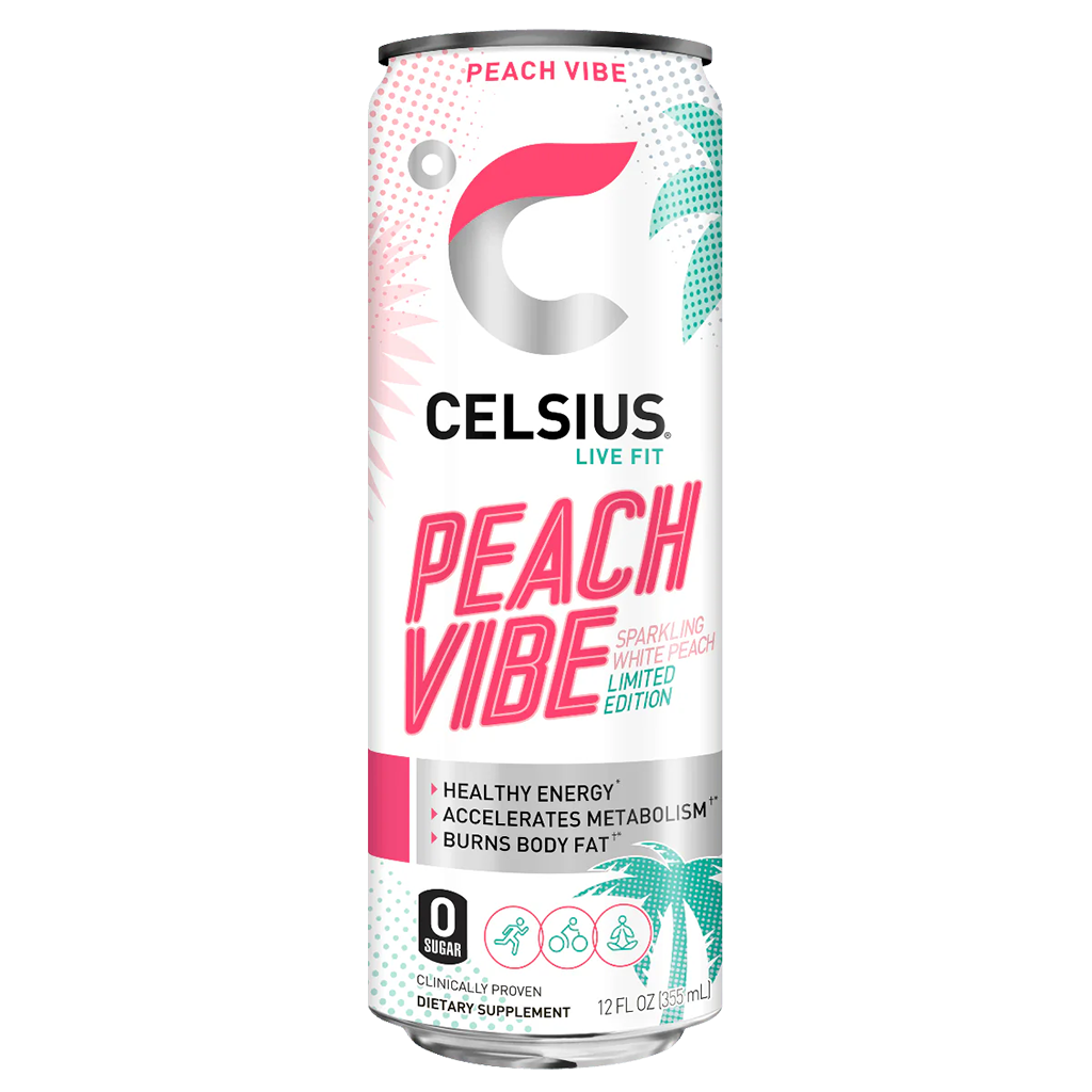 Celsius - Energy Drink - Peach Vibe - 12oz