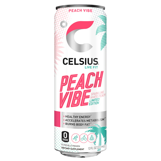 Celsius - Energy Drink - Peach Vibe - 12oz