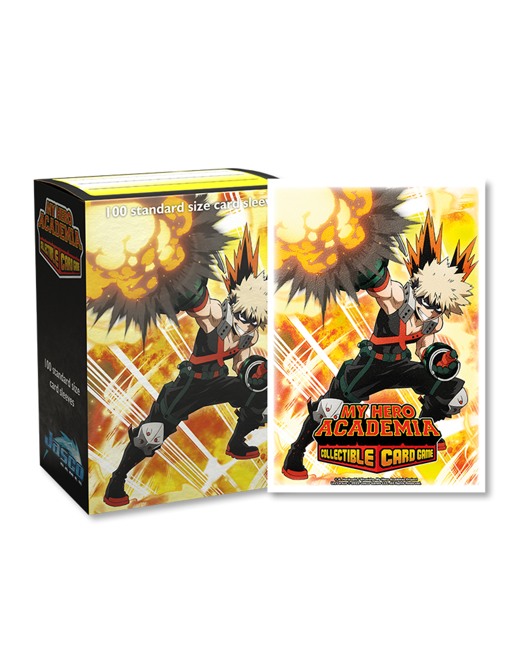 Dragon Shield - 100ct Standard Size Card Sleeves - My Hero Academia - Bakugo Textured Back Art Sleeves