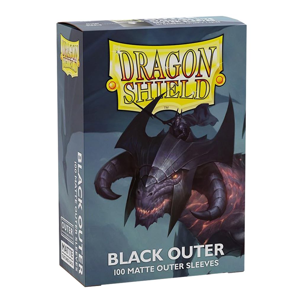 Dragon Shield - 100ct Matte Outer Card Sleeves - Black Outer