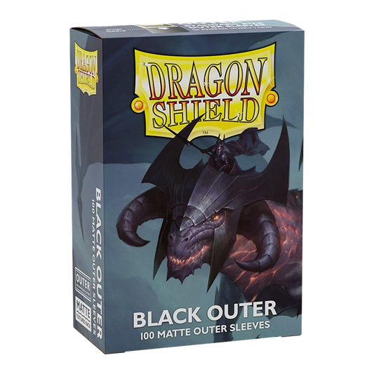 Dragon Shield - 100ct Matte Outer Card Sleeves - Black Outer