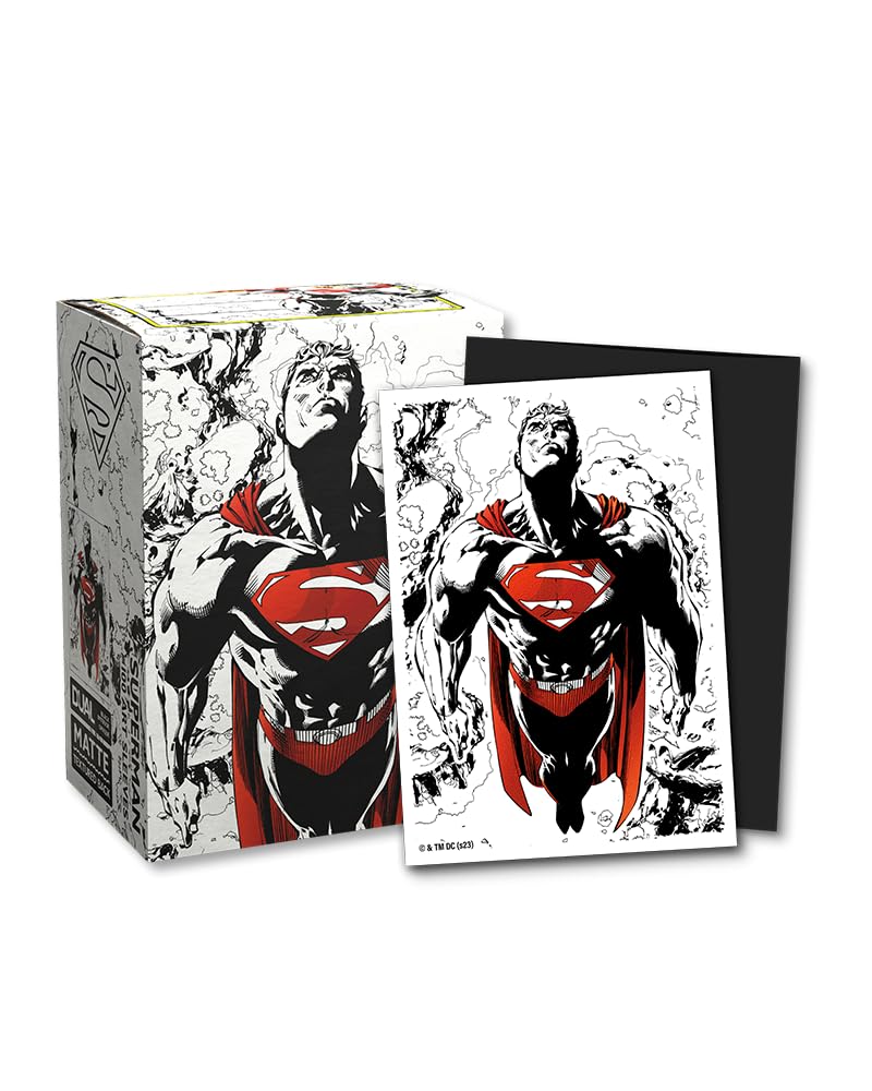 Dragon Shield - 100ct  Standard Size Card Sleeves - Superman - Red/White Matte