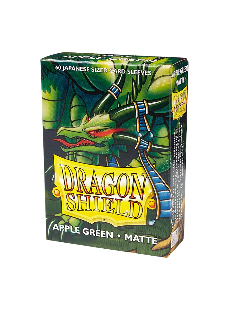 Dragon Shield 60ct Japanese Size Card Sleeves Apple Green Matte