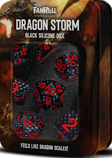 Dragon Storm - Black Scales - Dice - Set 7