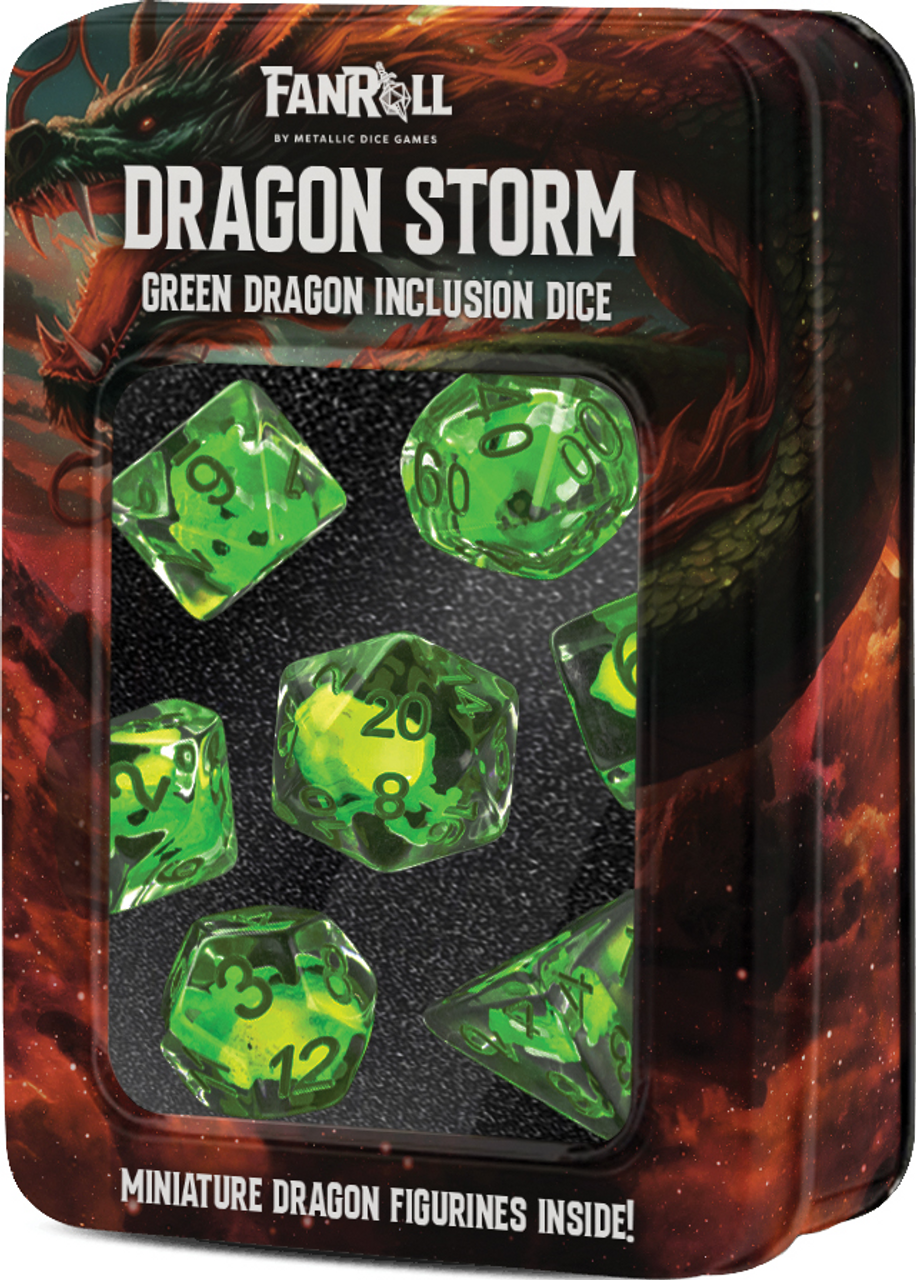 Dragon Storm - Green Dragon - Dice - Set 7