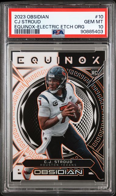Panini - Obsidian - CJ Stroud Equinox Electric Etch Org - PSA Gem Mint 10 - 2023