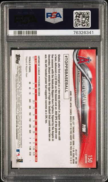 Topps - Chrome - Shohei Ohtani Pitching #150 (1) - PSA Mint 9 - 2018