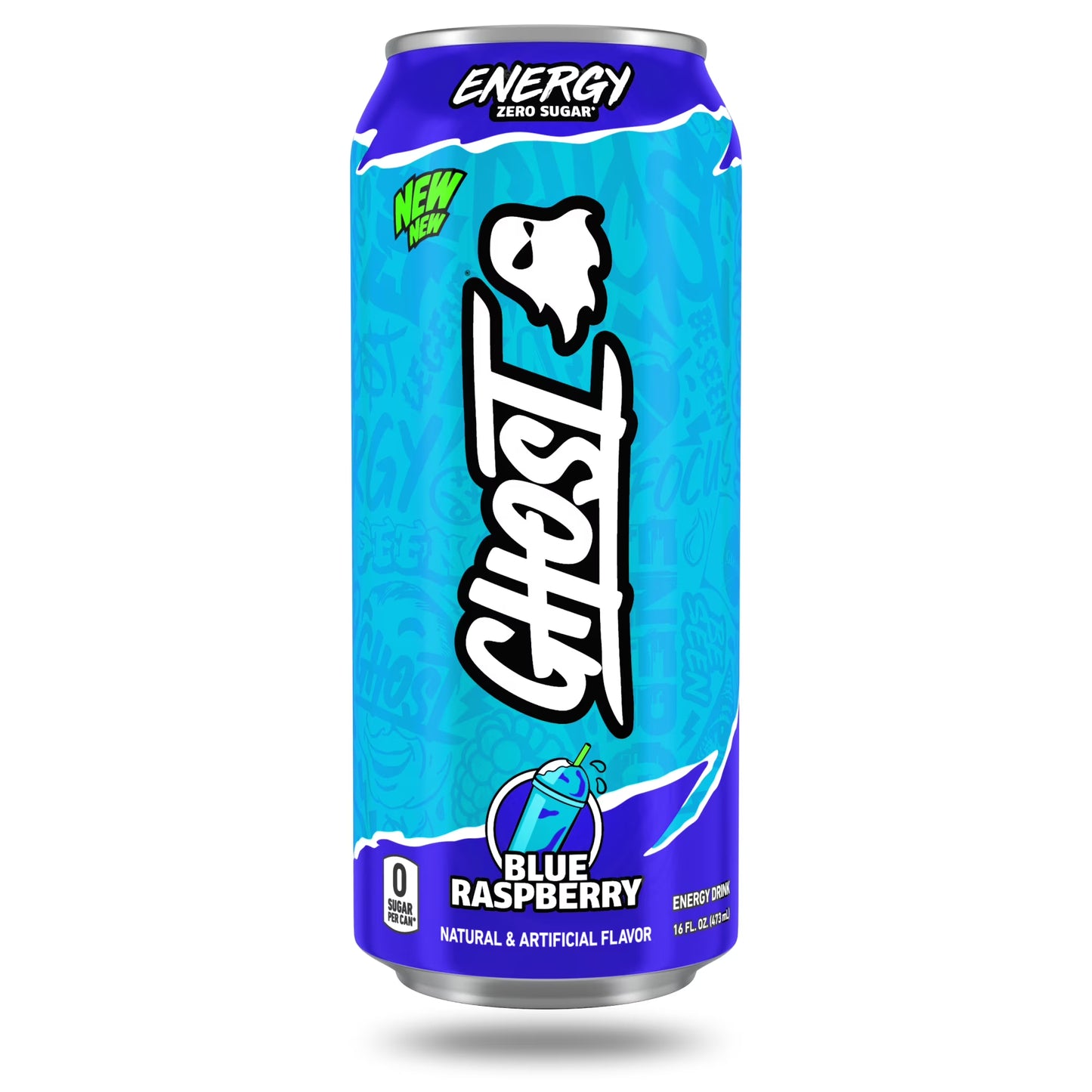 Ghost - Energy Drink - Zero Sugar Blue Raspberry - 16oz