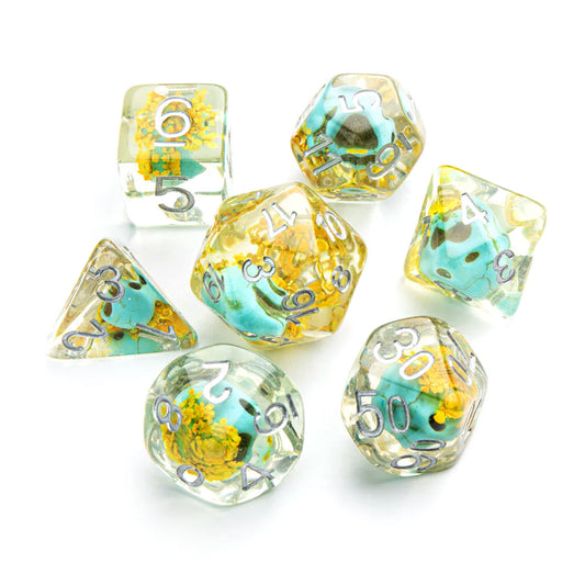 Gamegenic - Green Skull - Dice - Set 7