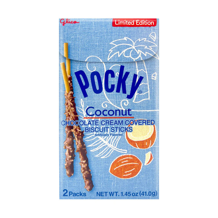 Glico - Pocky - Coconut - Chocolate Cream Covered Biscuit Sticks - Limited Edition