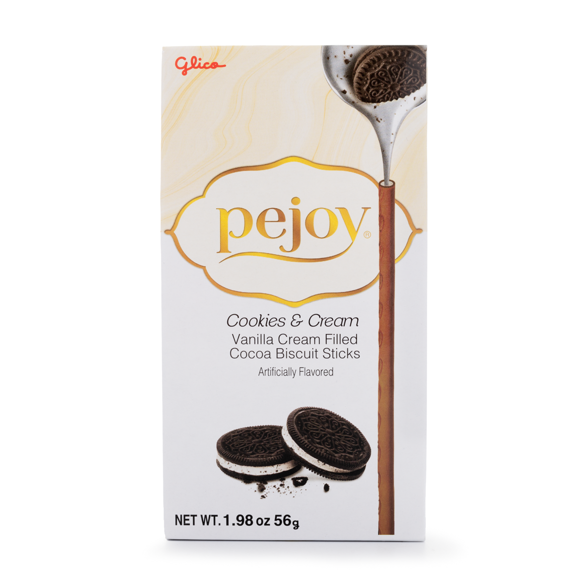 Glico - Pocky - Cookies & Cream - Vanilla Cream Filled Cocoa Biscuit Sticks