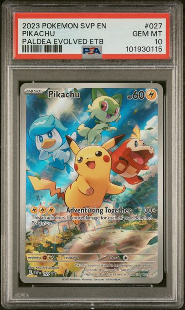 Pokemon - Paldea Evolved Elite Trainer Box Promo - Pikachu - PSA Gem  Mint 10 - 2023