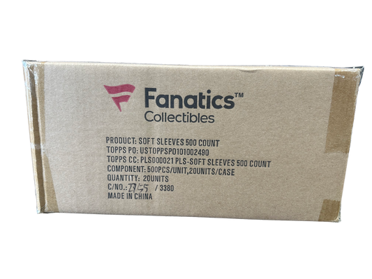 Fanatics - 500ct - Standard - Card Sleeves - Sealed Case