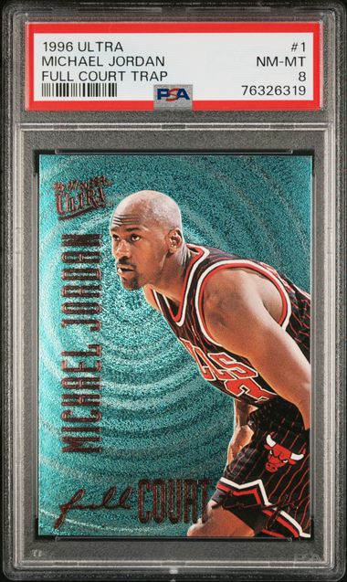Fleer - Ultra - Michael Jordan Full Court Trap #1 - PSA NM/MT 8 - 1996