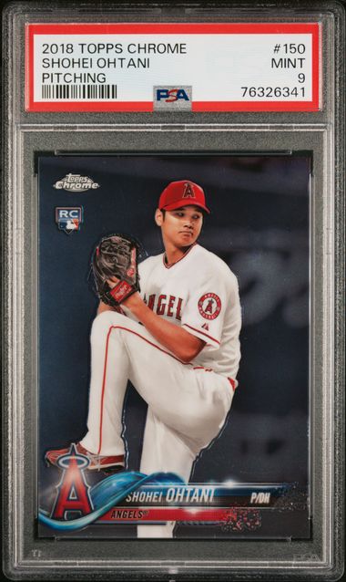Topps - Chrome - Shohei Ohtani Pitching #150 (1) - PSA Mint 9 - 2018