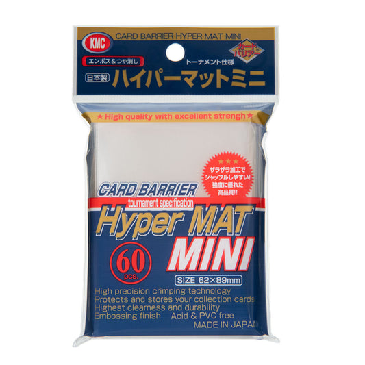 KMC - Mini-Hyper Mat Japanese Size (Clear)- 60 pc - Made In Japan