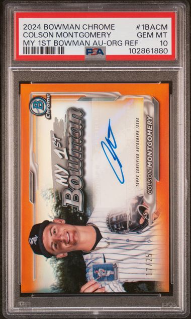 Topps - Bowman Chrome - Colson Montgomery My 1st Bowman Autograph Orange Refractor #1BACM - PSA Gem Mint 10 - 2024