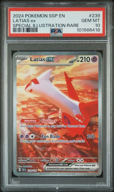 Pokemon - Surging Sparks - Latias ex SIR #239 - 2024 - PSA 10