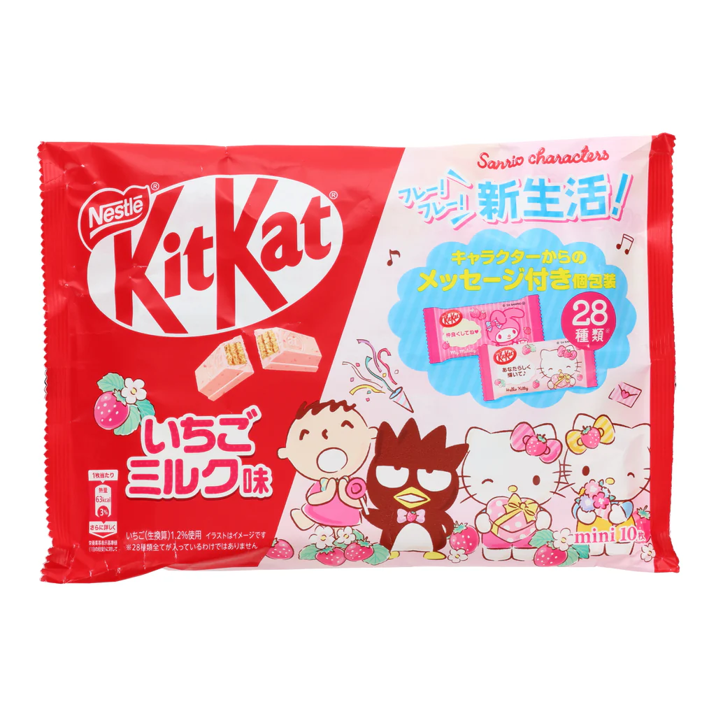 Nestle - Kit Kat - Strawberry Milk (4.5 oz bag) - Product of Japan