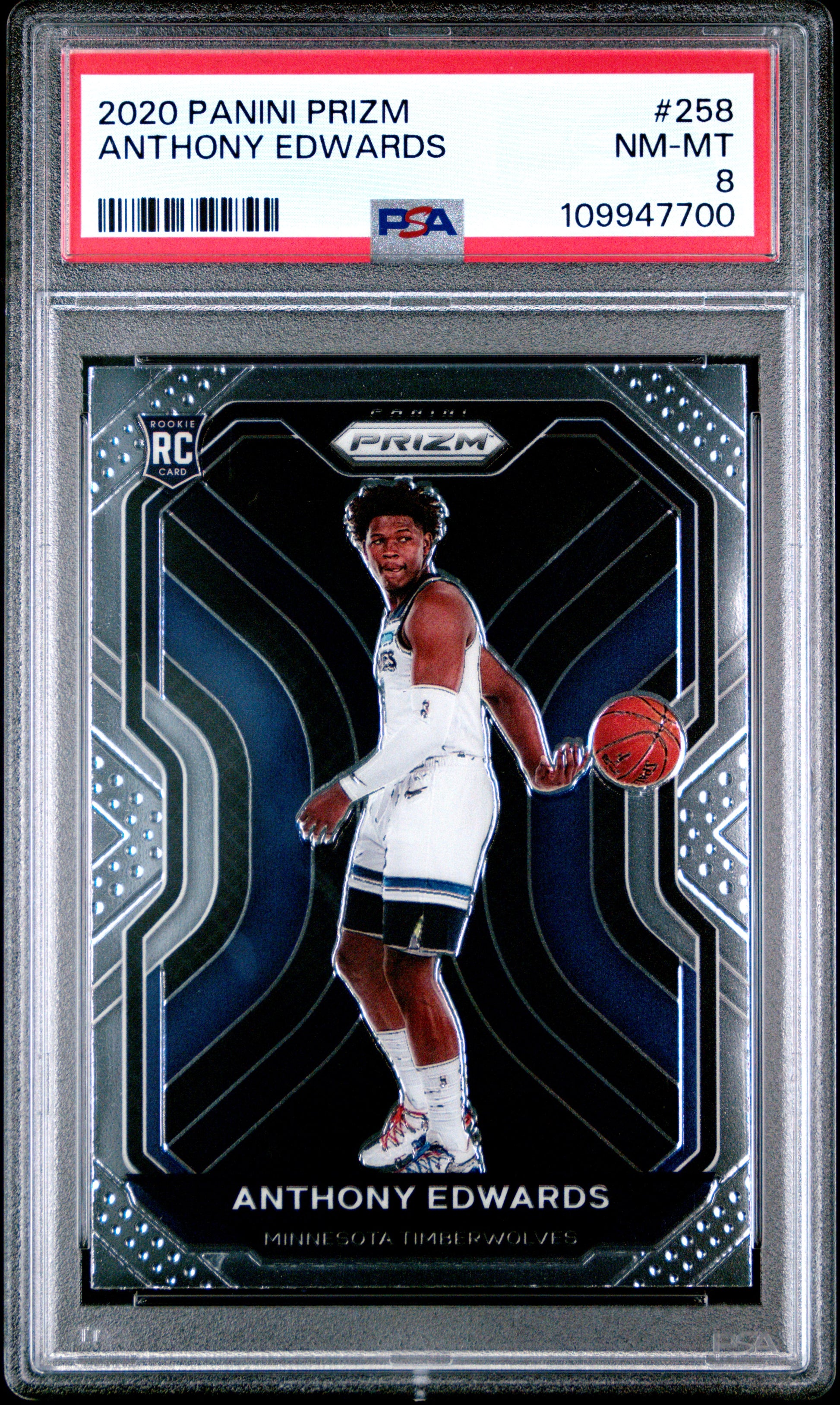 PSA 8 - 2020 Panini Prizm - Anthony Edwards - Prizm