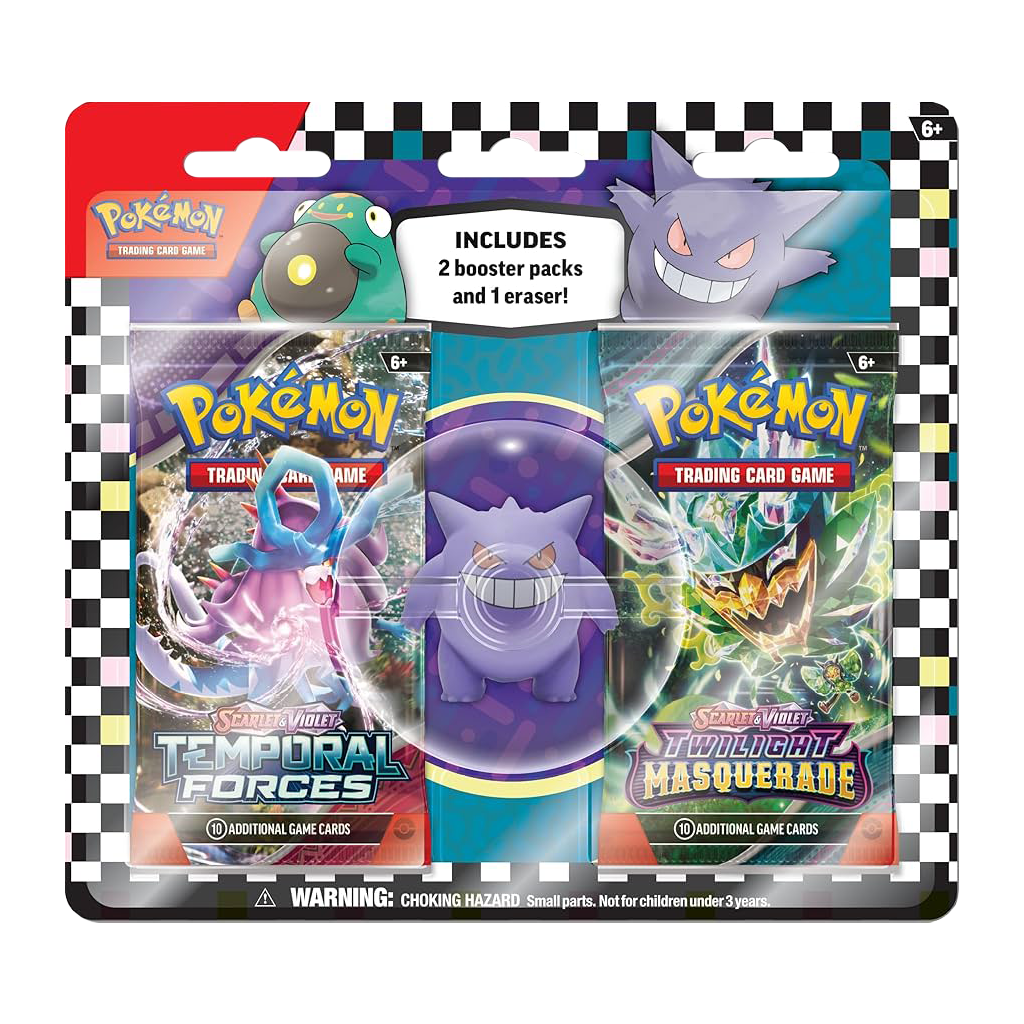 Pokémon - Back 2 School - 2 Pack Booster Pack w/ Eraser - Styles May Vary