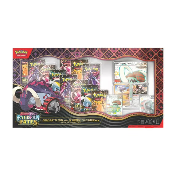Pokemon - Scarlet and Violet - Paldean Fates - Great Tusk and Iron Threads ex - Premium Collection