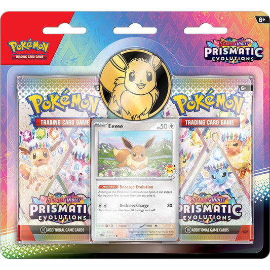 Pokemon - Scarlet & Violet - Prismatic Evolutions - 2 Pack Blister w/ Promo & Coin