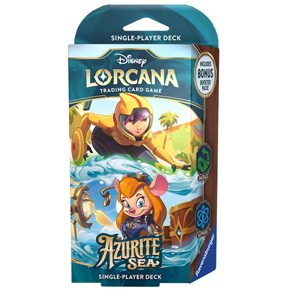 Ravensburger - Disney Lorcana - Azurite Sea - Starter Deck - Emerald & Sapphire