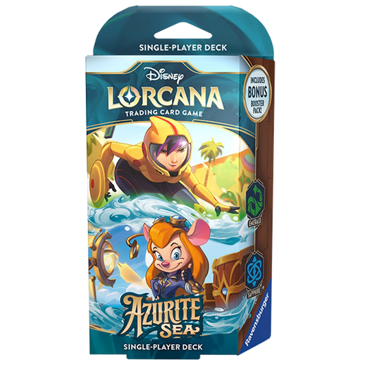 Ravensburger - Disney Lorcana - Azurite Sea - Starter Deck - Emerald & Sapphire