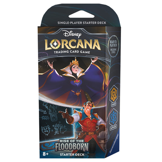 Ravensburger - Disney Lorcana - Rise Of The Floodborn - Starter Deck - Amber & Sapphire