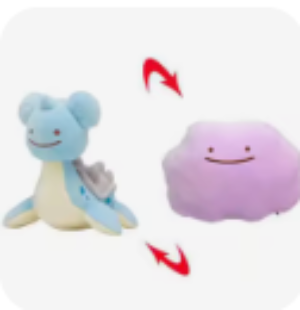 Pokemon - Ditto Lapras - Reversible - Plushie