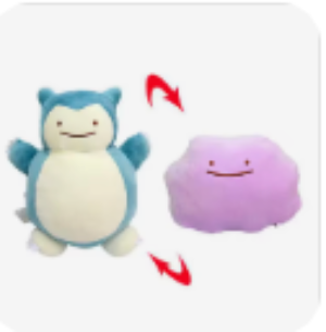 Pokemon - Ditto Snorlax - Reversible - Plushie