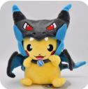 Pokemon - Pikachu - Cosplay Mega Charizard X - Fighting Plushie