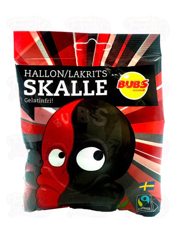Bubs - Raspberry Licorice Swedish Candy Skulls (90g)