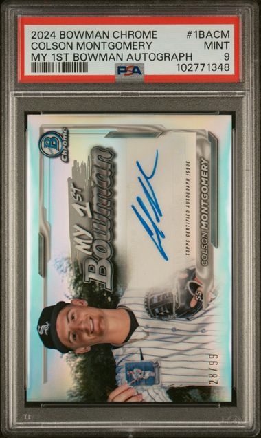 Topps - Bowman Chrome - Colson Montgomery My 1st Bowman Autograph #1BACM - PSA Mint 9 - 2024