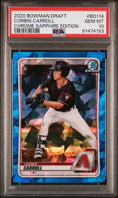 Topps - Bowman Sapphire - Corbin Carrol #BD114 - PSA Gem Mint 10 - 2020