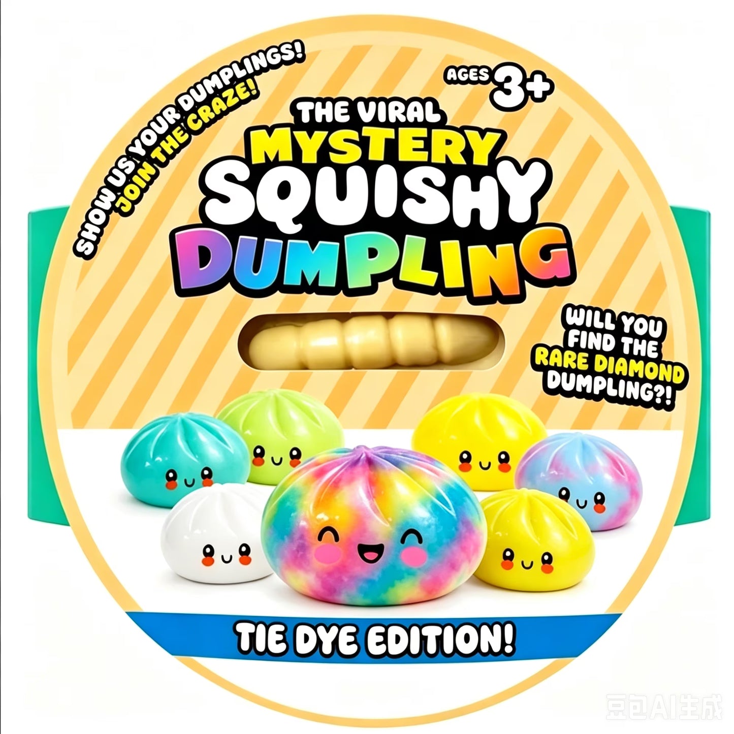 Squishy Dumpling - Tie Dye Edition Mystery - Sensory Fidget Toy