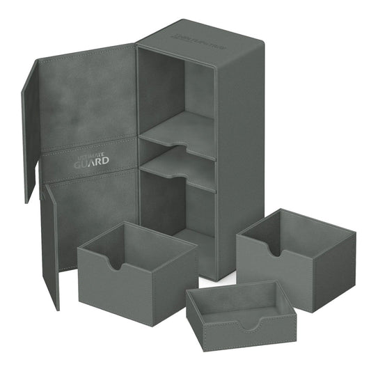 Ultimate Guard - Twin Flip 'n' Tray - 266+ Deck Case - Grey Monocolor