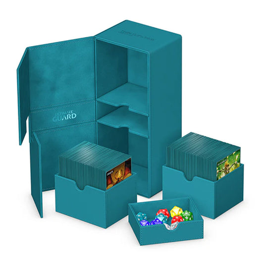 Ultimate Guard - Twin Flip 'n' Tray - 266+ Deck Case - Petrol Monocolor