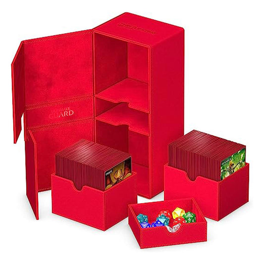 Ultimate Guard - Twin Flip 'n' Tray - 266+ Deck Case - Red Monocolor