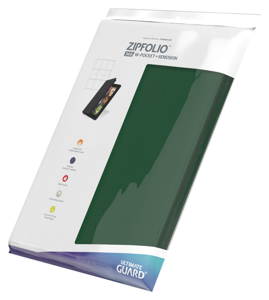 Ultimate Guard - Zipfolio 360 - 18 Pocket Xenoskin - Green